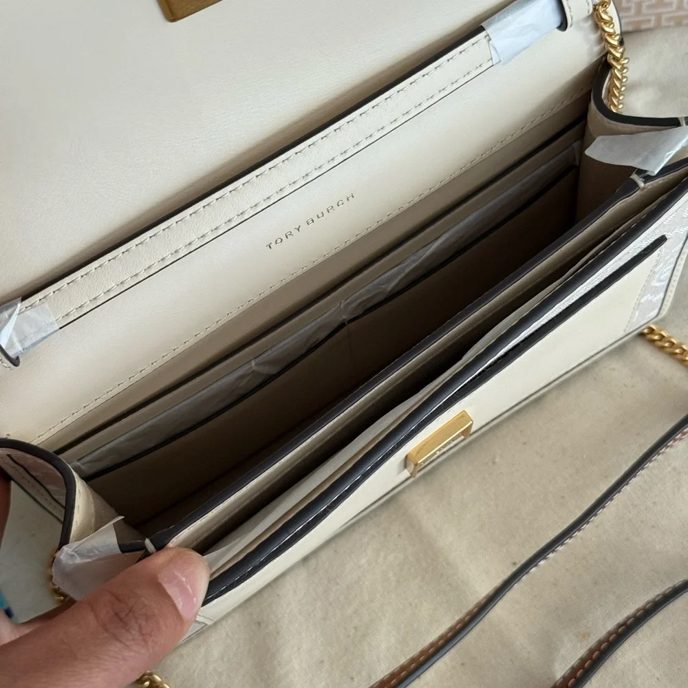 New tory burch T monogram chain wallet crossbody